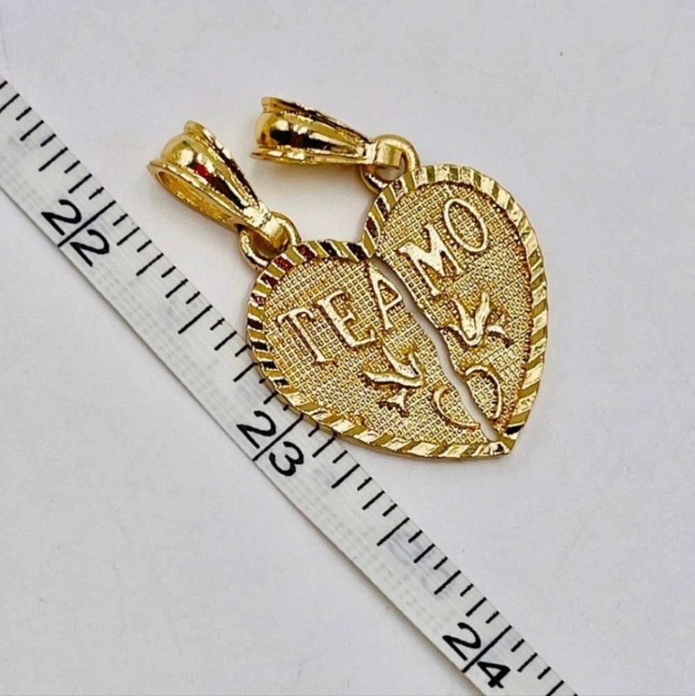 COPY - TE AMO HEART pendant Gold-plated 14k